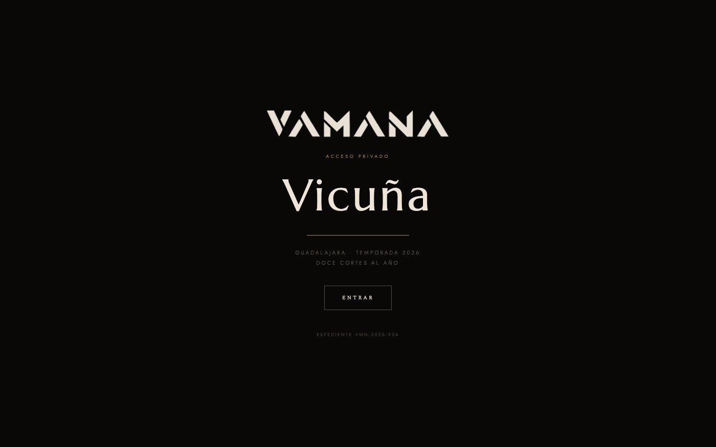 Vicuña · Lista privada VAMANA — vista de escritorio
